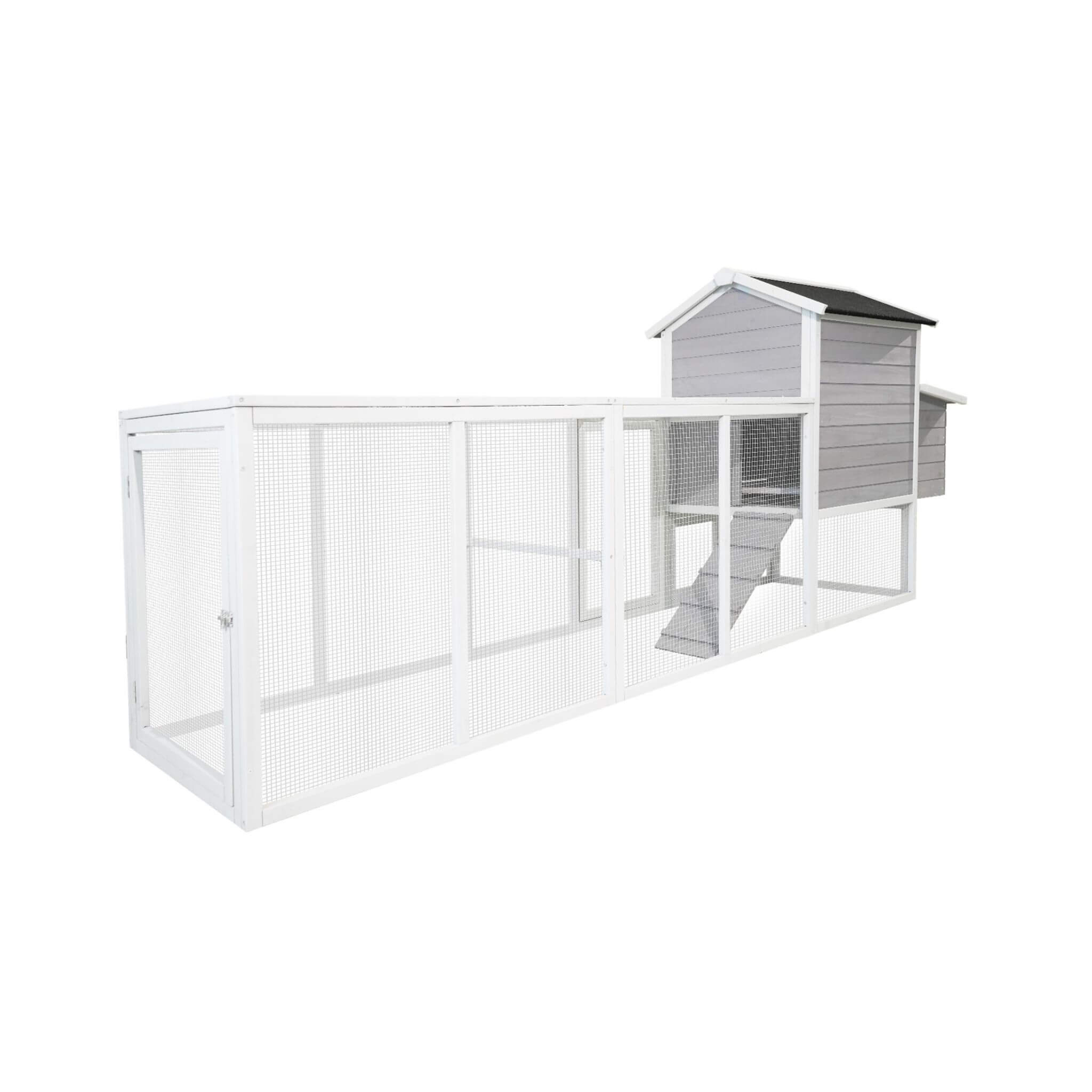Large Heavy-Duty 113-Inch Outdoor Anti-UV Waterproof Wooden Chicken Coop Hen House (SAK32684)