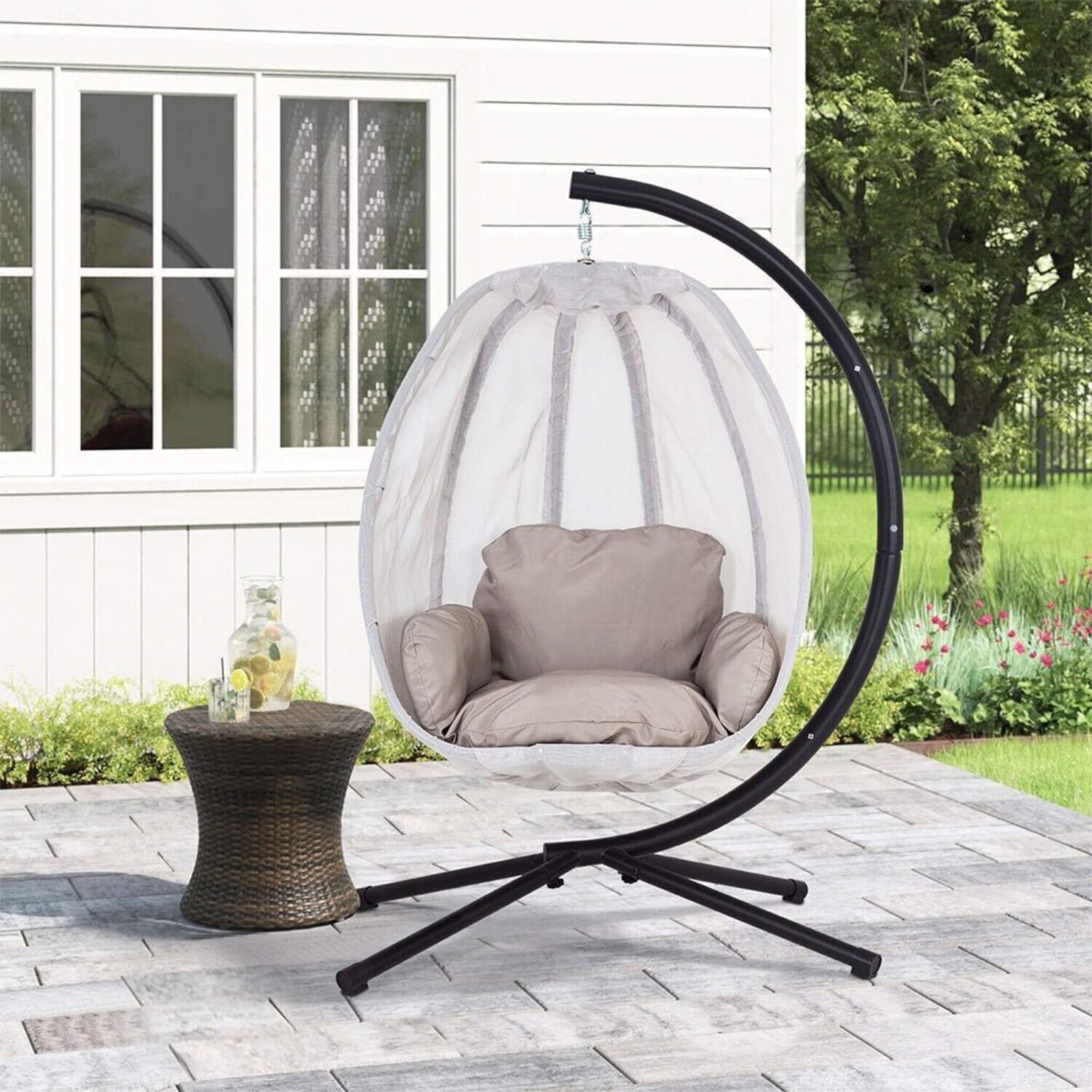 Alora Premium 70-Inch Outdoor Hammock Egg Swing Chair With Stand (SAK42317)