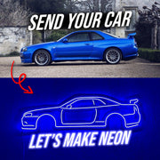 Your Personalized Metal Neon Car Wall Art - MTN0051