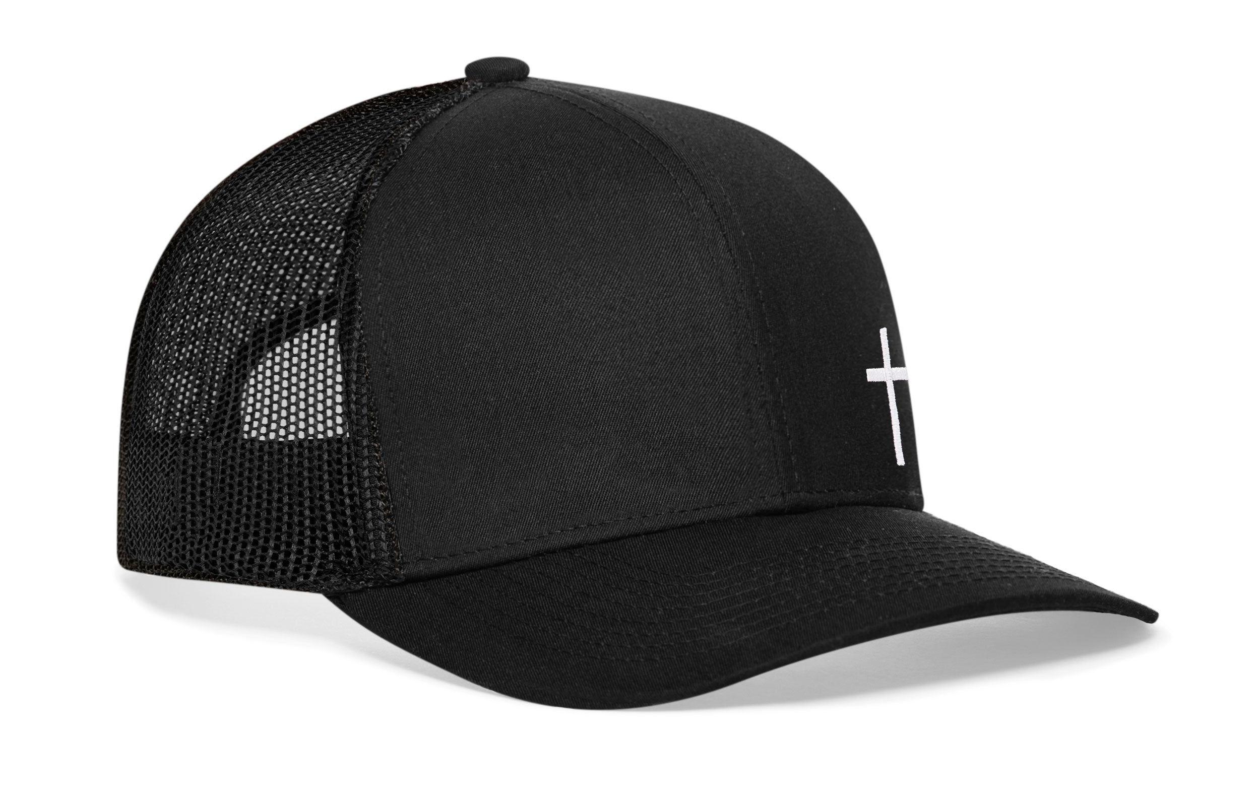 Side Cross Trucker Hat  |  Christian Snapback
