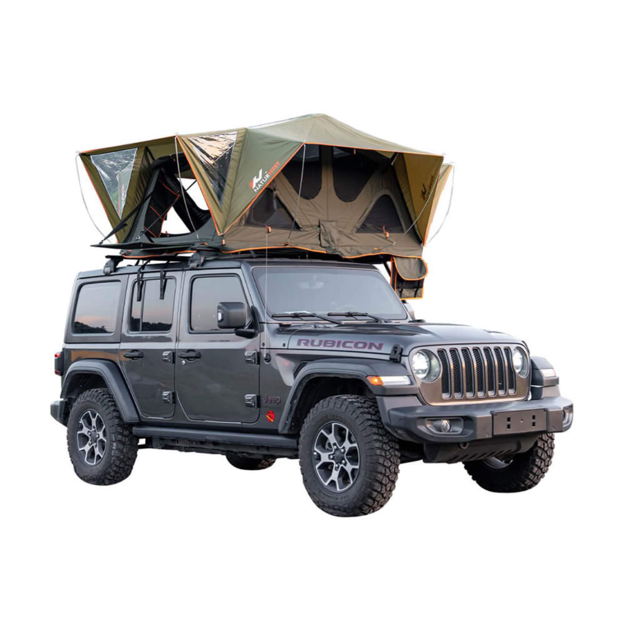 Naturnest Andromeda Soft-Shell Rooftop Tent | Panoramic Skylight & YKK Doors | Green