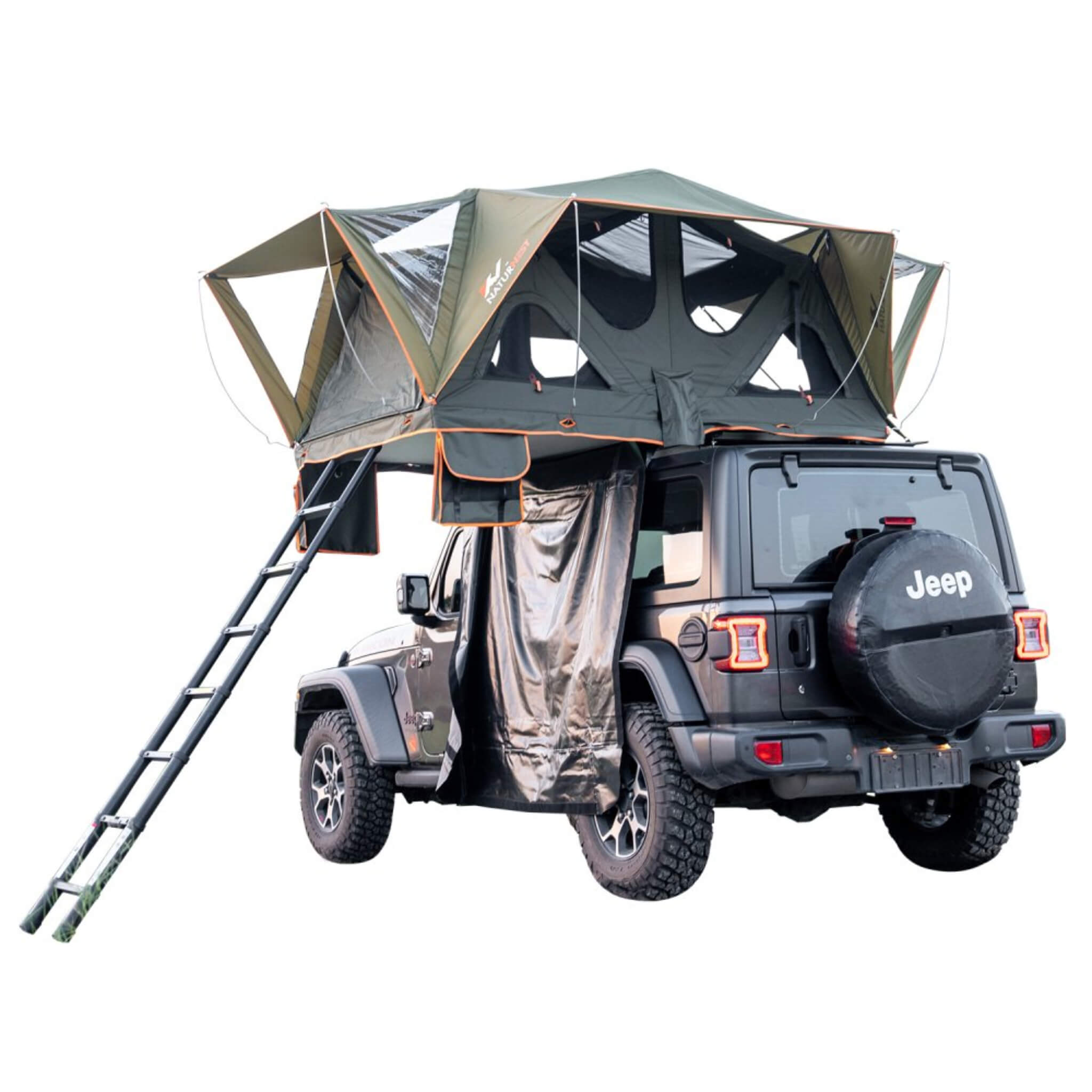 Naturnest Andromeda Soft-Shell Rooftop Tent | Panoramic Skylight & YKK Doors | Green