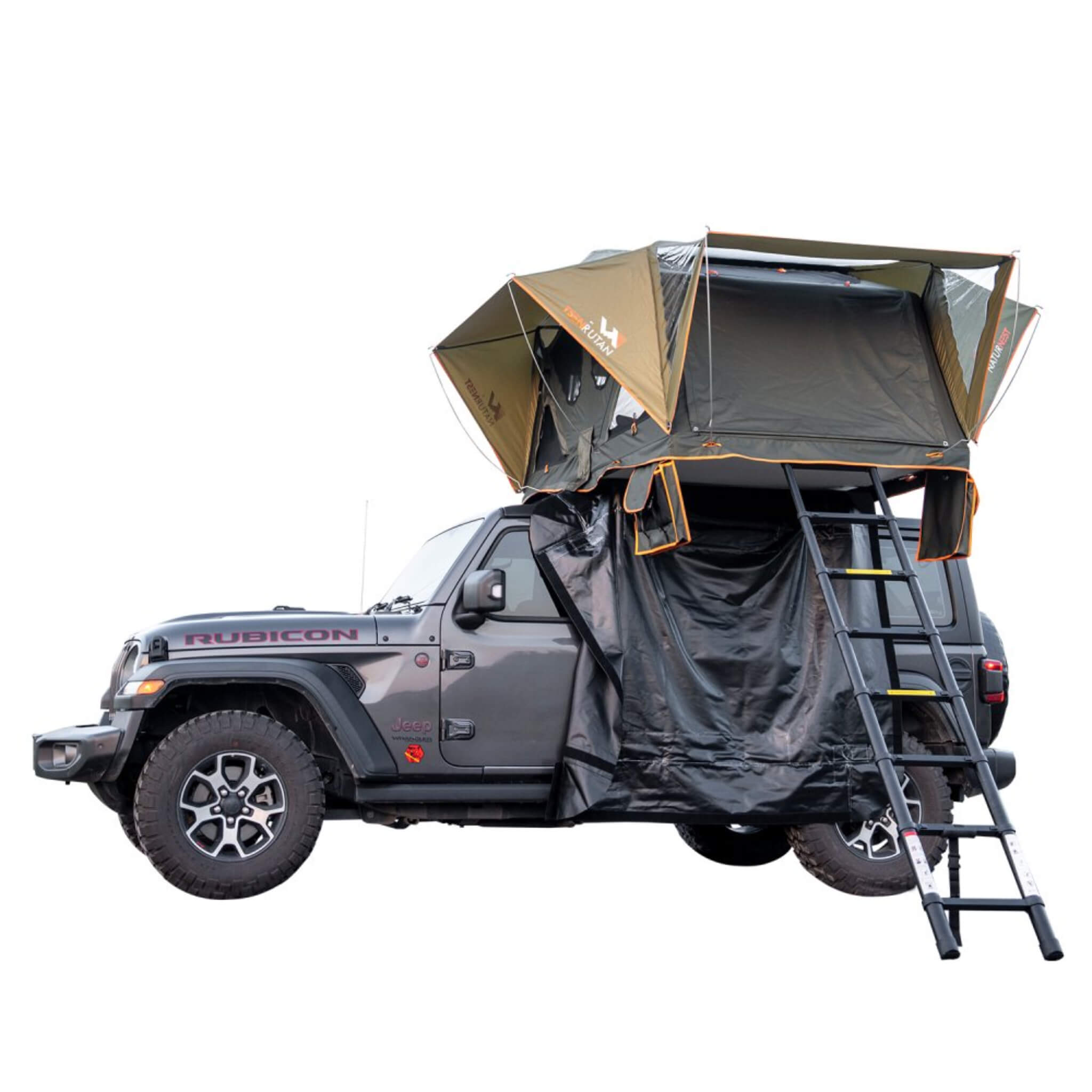Naturnest Andromeda Soft-Shell Rooftop Tent | Panoramic Skylight & YKK Doors | Green