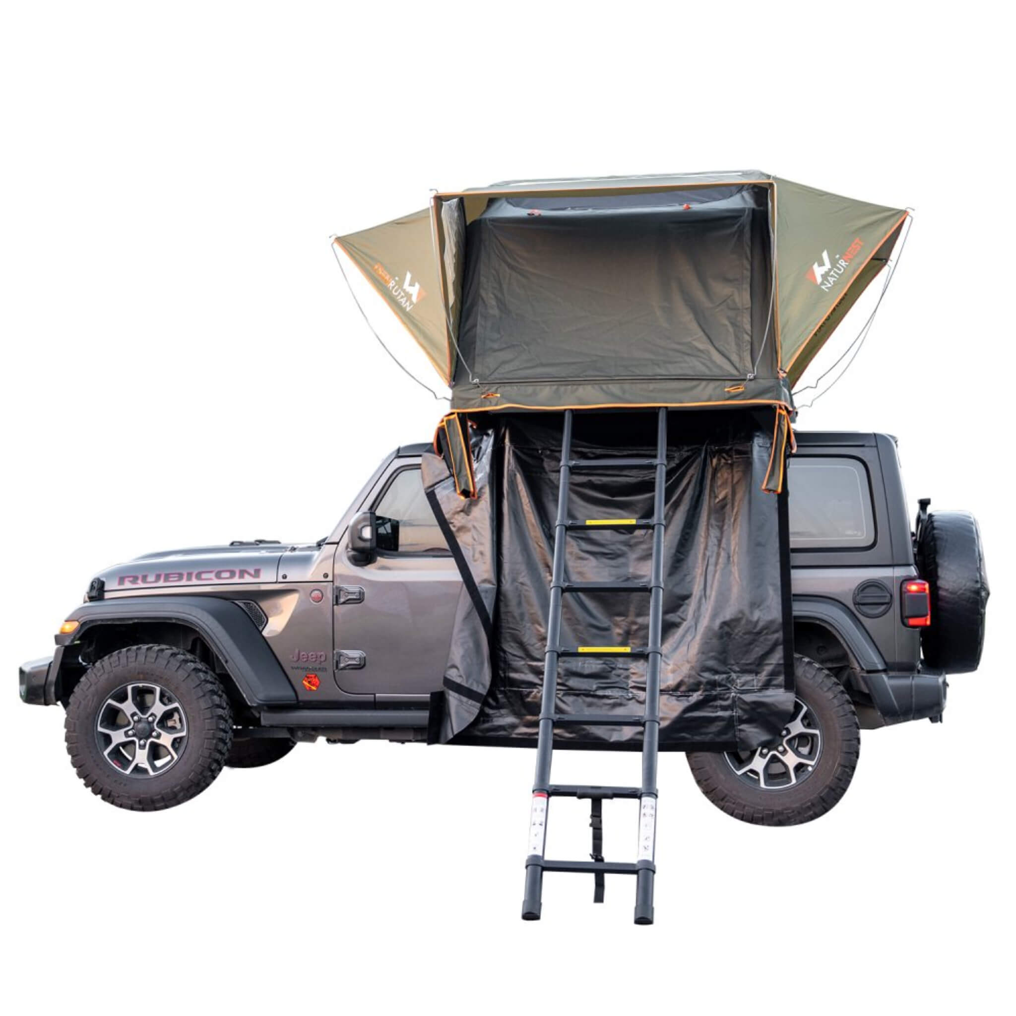 Naturnest Andromeda Soft-Shell Rooftop Tent | Panoramic Skylight & YKK Doors | Green