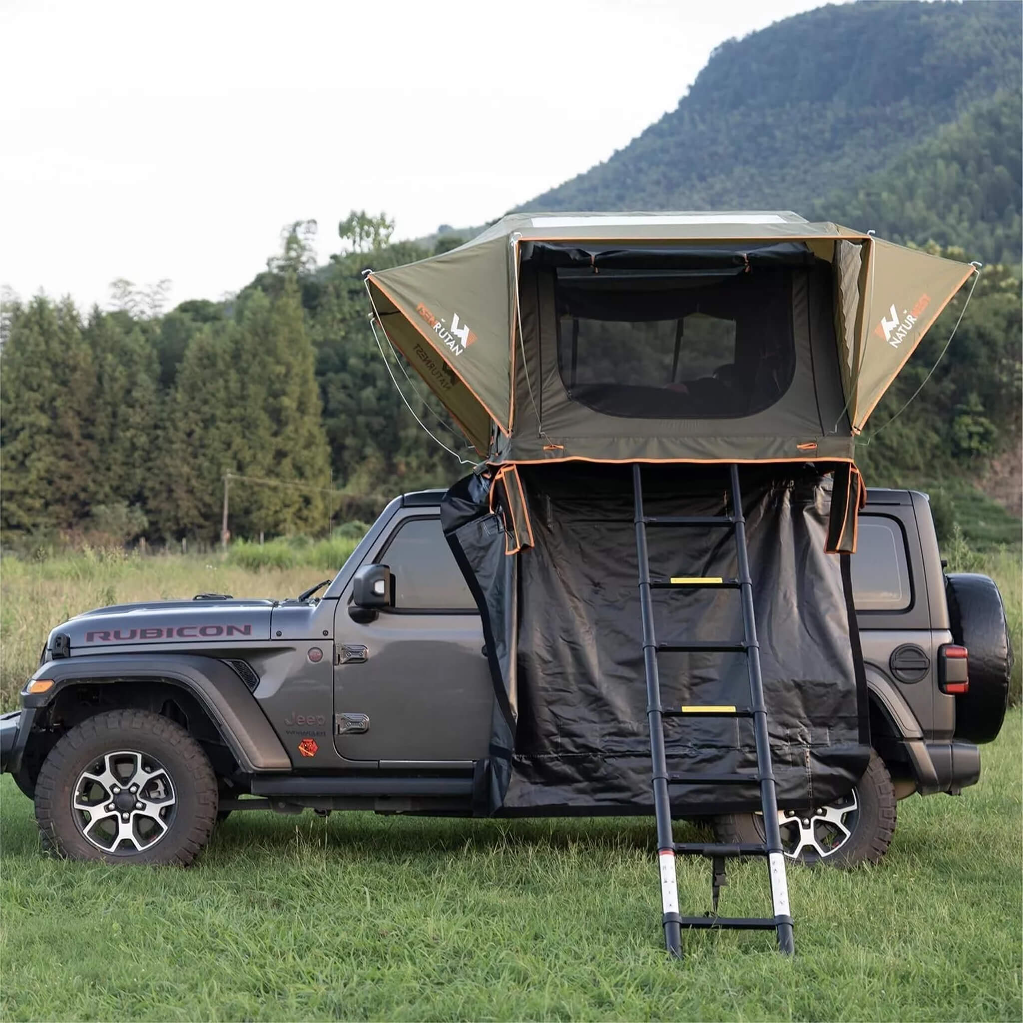 Naturnest Andromeda Soft-Shell Rooftop Tent | Panoramic Skylight & YKK Doors | Green