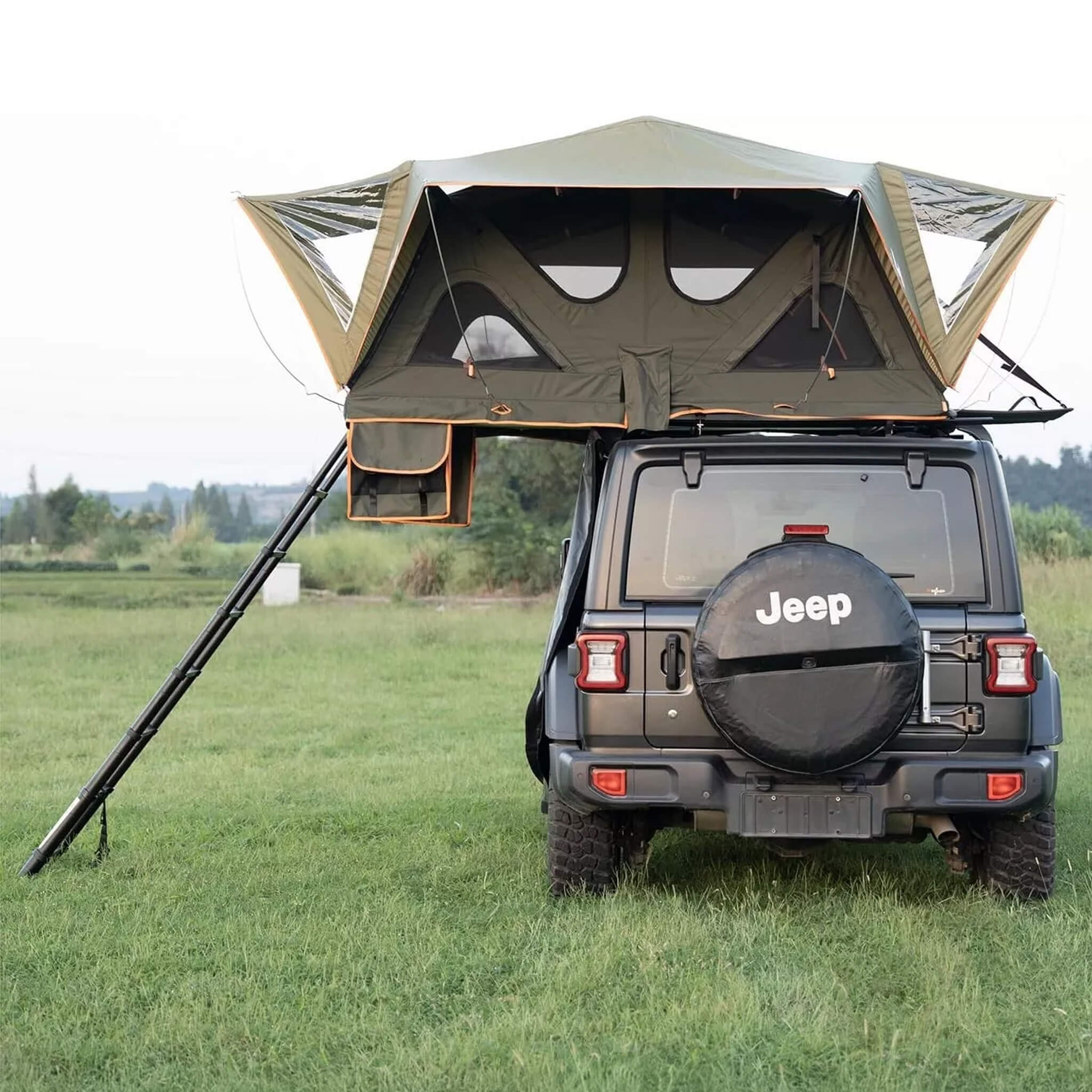 Naturnest Andromeda Soft-Shell Rooftop Tent | Panoramic Skylight & YKK Doors | Green